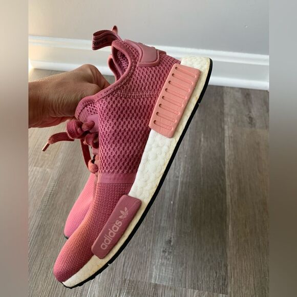 Adidas Boost NMDR1 Everyday Sneakers Magenta Pink White Size 7.5 8 - Picture 6 of 15